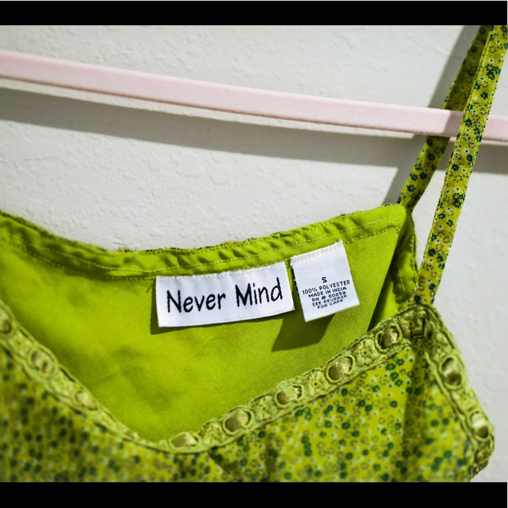 Never Mind Green Speckled Dress